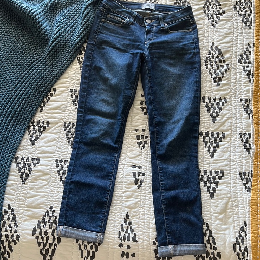 PAIGE Kylie Cuffed Cropped Skinny Jeans
